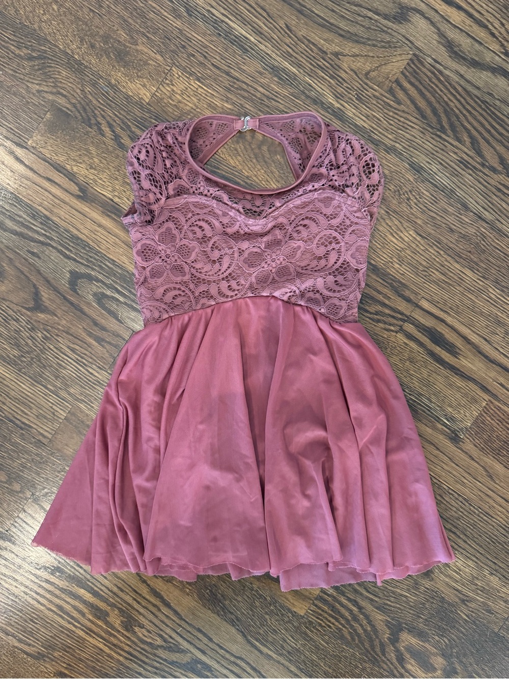 Dusty Rose Lace Bodice Lyrical Dance Costume